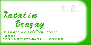 katalin brazay business card